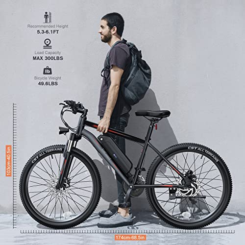 Wooken Electric Bike, Bike for Adults 27.5'' E-Bikes with 500W Motor