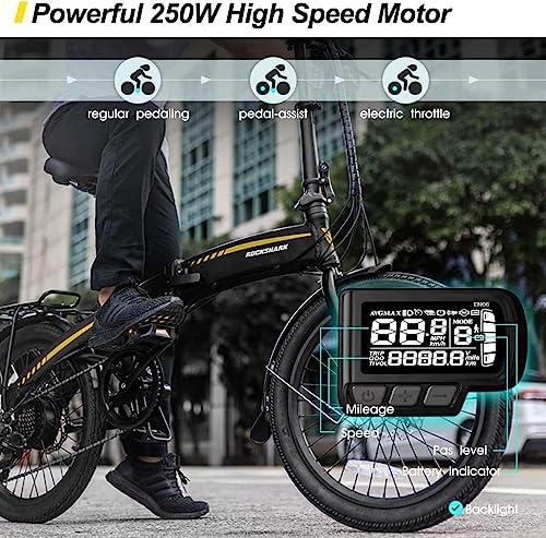 HILAND ROCKSHARK 20 inch Folding Electric Bike for Adults
