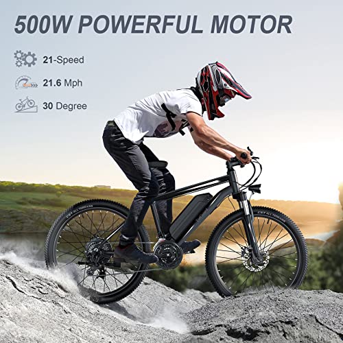 Wooken Electric Bike for Adults 27.5'' E-Bikes with 500W Motor