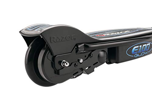 Razor E100 Glow Electric Scooter for Kids Age 8+, LED Light-Up Deck