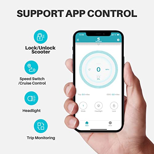 SmooSat MAX Folding Commuter Scooter for Adults, Electric, 500W Brushless Motor, Front Suspension