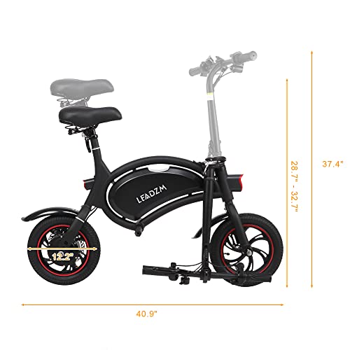 LEADZM Electric Bike for Adults, 12" EBike for Adults Electric Bicycle w/36V 6AH Battery