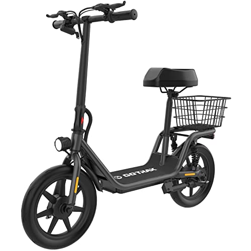 Gotrax FLEX Electric Scooter with Seat for Adult Commuter,16 Miles Range&15.5Mph Power by 400W Motor