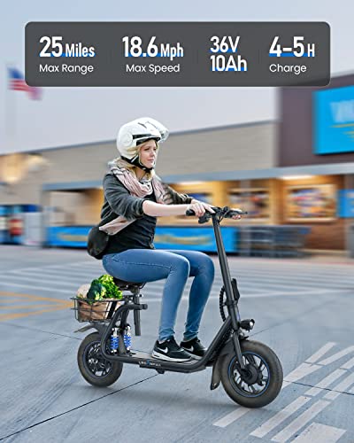 URBANMAX C1 Pro Electric Scooter with Seat, Adult Electric Scooters with Dual Shock Absorbers