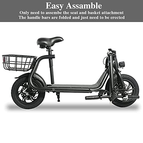 SEHOMY Electric Scooter with Seat for Adults, Portable Scooters Adults 15.5MPH Lightweight