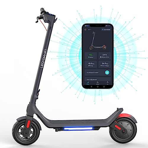 LEQISMART Electric Scooter-9" Pneumatic Tire, 15.5Miles Range,15.5 MPH,250W Motor