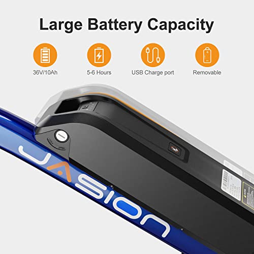 Jasion EB5 Electric Bike for Adults with 360Wh Removable Battery, 40Miles 20MPH