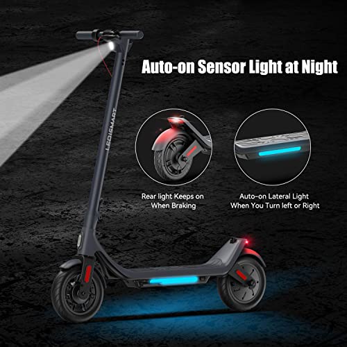 LEQISMART Electric Scooter-9" Pneumatic Tire, 15.5Miles Range,15.5 MPH,250W Motor