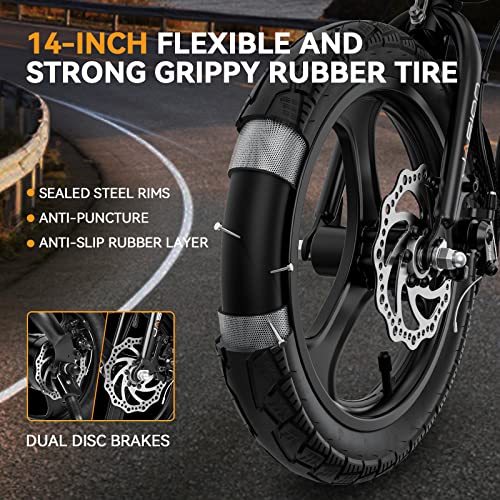 Jasion EB3 Electric Bike for Adults 21mph Folding Adults Electric Bicycles