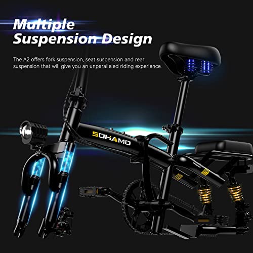 Electric Bike, Foldable Electric Bicycles for Women, Teens, Men