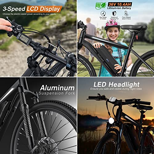 TotGuard Electric Bike for Adults, 26" Ebike 350W Electric Bicycles, 19.8MPH Mountain Bike