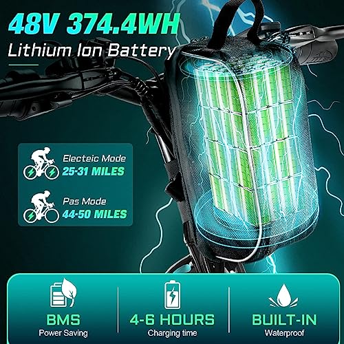 Vivi Electric Bike 500W, 26" Ebike for Adults,Electric Bike Step Through with Removable 48V Lithium Battery