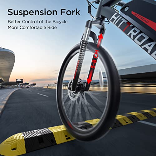 HITTROAD Electric Bike, 350W Bafang Motor 10.4AH, 3 Hours Fast Charge with Removable Battery