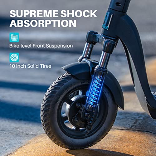 SmooSat MAX Folding Commuter Scooter for Adults, Electric, 500W Brushless Motor, Front Suspension