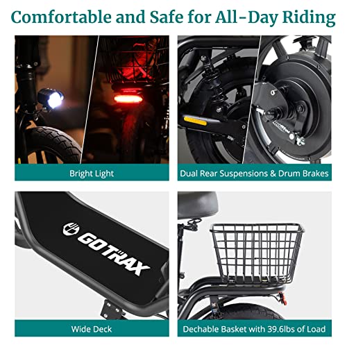 Gotrax FLEX Electric Scooter with Seat for Adult Commuter,16 Miles Range&15.5Mph Power by 400W Motor