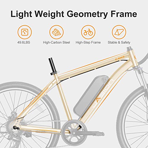 Jasion EB5 Electric Bike for Adults with 360Wh Removable Battery