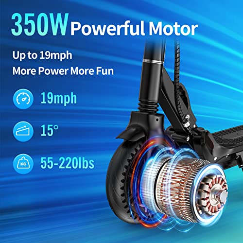 VOBETSCOOTER Electric Scooter,350W Motor,8.5" Solid Tires, 19 Miles Range