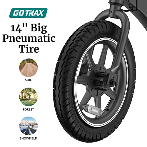 Gotrax Kids Electric Balance Bike, 250W 15.5MPH Electric Bike for Kids 14" Pneumatic Tire 15.5Miles Max Range