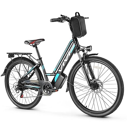 Vivi Electric Bike 500W, 26" Ebike for Adults,Electric Bike Step Through with Removable 48V Lithium Battery