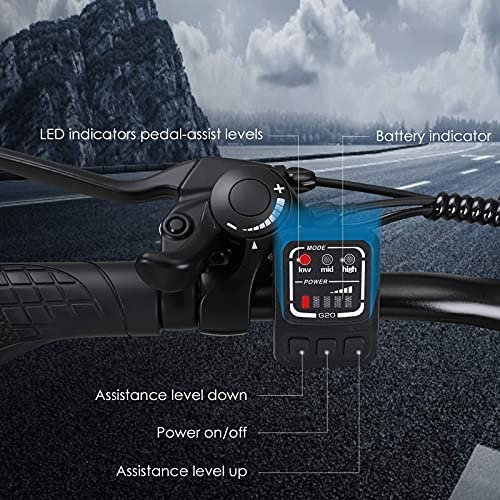 GELEISEN Electric Bike for Adults, Folding Electric Mountain Bike 26