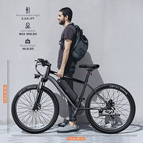 Wooken Electric Bike for Adults 27.5'' E-Bikes with 500W Motor