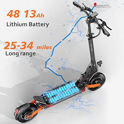 JOYOR S5 Electric Scooter, 800W Motor 10" Tires Up to 31 Mph & 34 Miles, Disk Brake Scooter