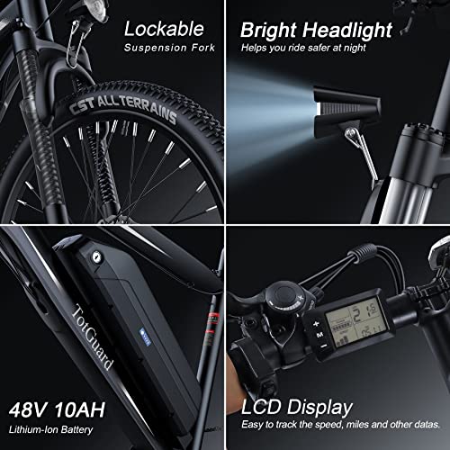 Wooken Electric Bike for Adults 27.5'' E-Bikes with 500W Motor