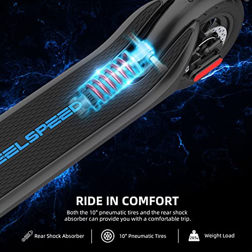 Wheelspeed Electric Scooter, 20-25 Miles & 15 MPH(Pro Ver. 35-40 Miles & 19 MPH)