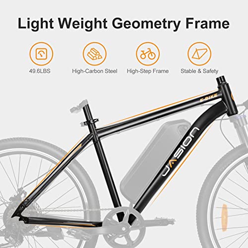Jasion EB5 Electric Bike for Adults with 360Wh Removable Battery, 40Miles 20MPH