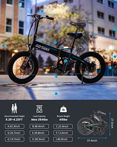 Gotrax R1 20" Folding Electric Bike for Adults, 20Mph Power by 350W