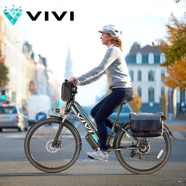 Vivi Electric Bike 500W, 26" Ebike for Adults,Electric Bike Step Through with Removable 48V Lithium Battery